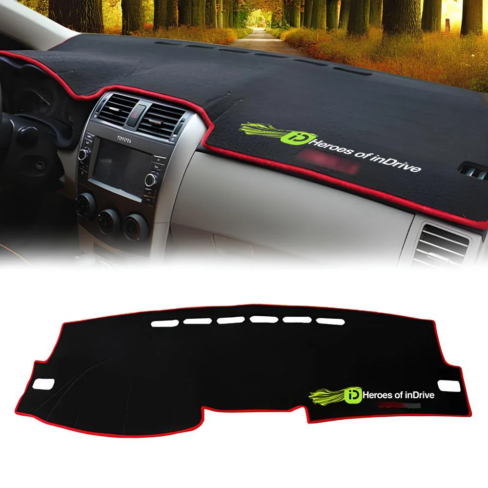 Heroes of inDrive car dashboard branding