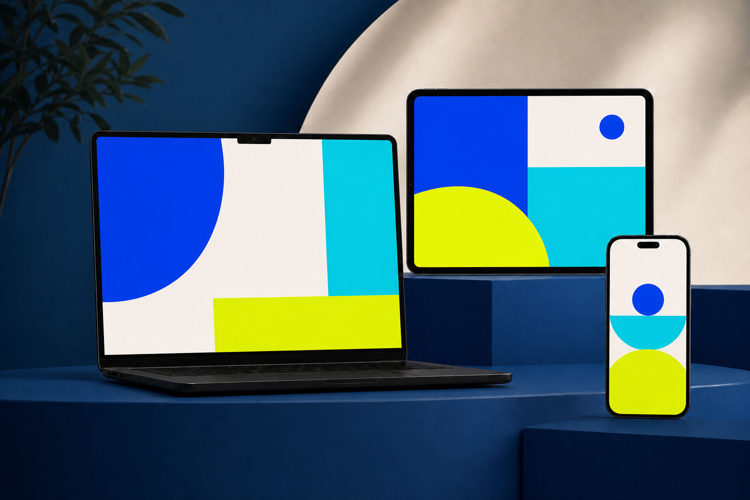 Responsive website experience on laptop, tablet and phone